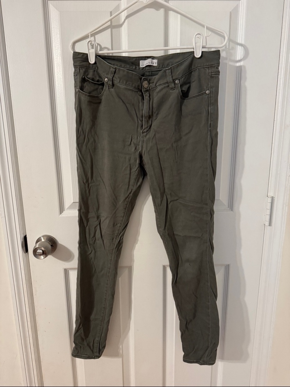 LOFT Olive Green Slim Pants